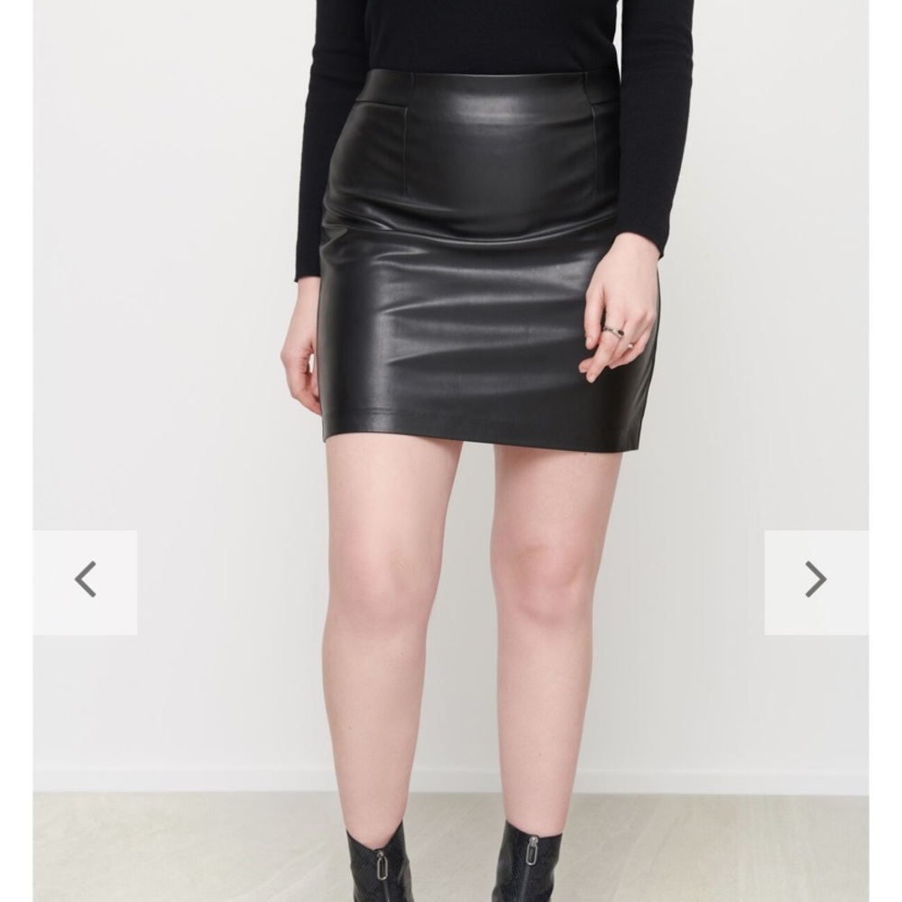 Dynamite Kendra faux leather mini skirt